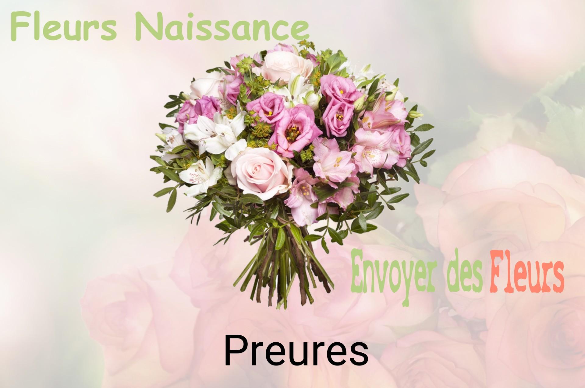 Bouquet de fleurs de naissance livré à Preures